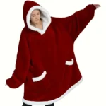 Wearable Blanket Hoodie – Oversized Fleece Pullover with Hood & Pocket - Image 12