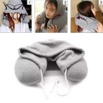 Hooded Soft U-Shaped Body Pillow - صورة 5