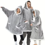 Wearable Blanket Hoodie – Oversized Fleece Pullover with Hood & Pocket - Image 17