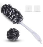 Loofah-Charcoal Back-Scrubber & Bath-Sponges - Image 2