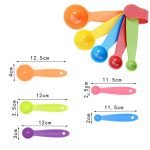10 Pcs Measuring Spoons Plastic Colorful Measuring Cups and Spoons - Image 3