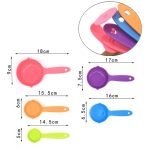 10 Pcs Measuring Spoons Plastic Colorful Measuring Cups and Spoons - Image 4