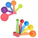 10 Pcs Measuring Spoons Plastic Colorful Measuring Cups and Spoons