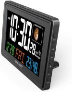 BALDR Atomic Alarm Clock in Color - Digital Clock with Large Display - Calendar & Moon Phase - Image 2