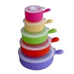 Evelots Set of 5 Deluxe Microwave And Freezer Bowls