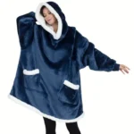 Wearable Blanket Hoodie – Oversized Fleece Pullover with Hood & Pocket - Image 14