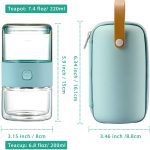 ZENS Travel Tea Set,Tritan Portable Teapot Infuser Set for One with 200ml - صورة 4