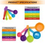 10 Pcs Measuring Spoons Plastic Colorful Measuring Cups and Spoons - Image 2
