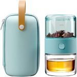 ZENS Travel Tea Set,Tritan Portable Teapot Infuser Set for One with 200ml