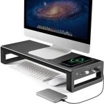 Wireless Charging Aluminum Monitor Stand