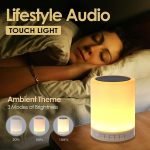 Wireless Speaker with colour changing touch lamp - صورة 6