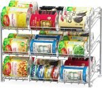 SimpleHouseware Stackable Can Rack Organizer, Silver - صورة 2