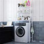 Washing machine storage rack