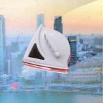 Magnetic Double-Sided Glass Cleaning Brush – Adjustable Window Cleaner with Safety Rope - صورة 4