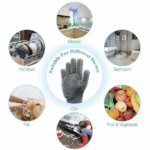 Sponge Rubber Scrub Gloves Cleaning - صورة 6