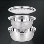 Vegetable Slicer Cutter Drain Basket Stainless Steel - صورة 2