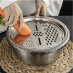 Vegetable Slicer Cutter Drain Basket Stainless Steel - صورة 4