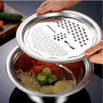 Vegetable Slicer Cutter Drain Basket Stainless Steel - صورة 5