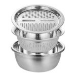 Vegetable Slicer Cutter Drain Basket Stainless Steel