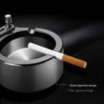 Cigar Ashtray Retro Metal Gray - صورة 2