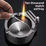 Cigar Ashtray Retro Metal Gray - صورة 3