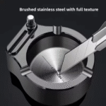 Cigar Ashtray Retro Metal Gray - صورة 5