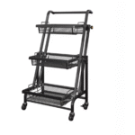 Storage Rack Cart Foldable Kitchen Trolley with Wheels