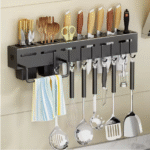 Stainless Steel Knife Block Kitchen Wall Mounted Shelf - صورة 2