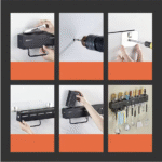 Stainless Steel Knife Block Kitchen Wall Mounted Shelf - صورة 4