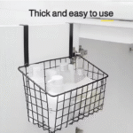 Hanging Door Rear Rack Grid Storage Basket - صورة 2