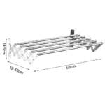 Aluminium wall metal folding extendable clothesline 80CM - Image 6