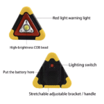 LED Car Emergency Light Solar Triangle - صورة 5