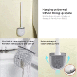 Silicone Toilet Brush with Holder - Image 6