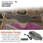 Calming Heat Vibrating Neck Wrap – Heated Massager with Adjustable Strap - صورة 3