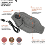 Calming Heat Vibrating Neck Wrap – Heated Massager with Adjustable Strap - صورة 10
