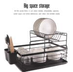 Metal Dish Drain Rack Basket Double-layer - Image 2