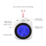 LCD Digital Projection Alarm Clock – Voice & Temperature Display - Image 6