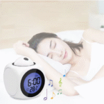 LCD Digital Projection Alarm Clock – Voice & Temperature Display