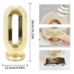 Crystal Touch Table Lamp – USB Rechargeable - صورة 4