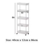 Slim Storage Organizer Rack 4 Shelf with 4 Wheels - صورة 5