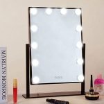 Mirror with LED Lights 12 Dimmable Bulbs For Makeup