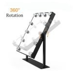 Mirror with LED Lights 12 Dimmable Bulbs For Makeup - Image 4