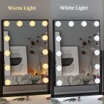 Mirror with LED Lights 12 Dimmable Bulbs For Makeup - Image 5