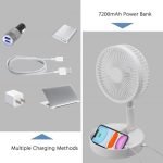 Rechargeable Folding Stand Fan - Image 8
