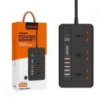Aspor – Power Extension With 5 USB Ports Cord 2 Meter