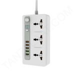 Aspor – Power Extension With 5 USB Ports Cord 2 Meter - Image 2