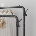 Closet Organizer Coat Rack Stand – Sturdy Carbon Steel Clothes & Shoe Organizer with Hooks - Image 4
