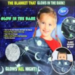 Magic Glow In The Dark Blanket – Star & Moon Luminous Plush Throw - صورة 6