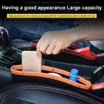 Vehicle Storage Box | Premium PU Leather Seat Catcher | Gap Filler Car Organizer| - صورة 8