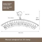 20 Clips Laundry Hanger - صورة 2